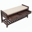 Range-chaussures avec siège rembourré et tiroirs, banc de rangement pour hall d'entrée-129385964-129385956