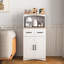 Armoire de rangement pour garde-manger avec 2 portes et 2 tiroirs