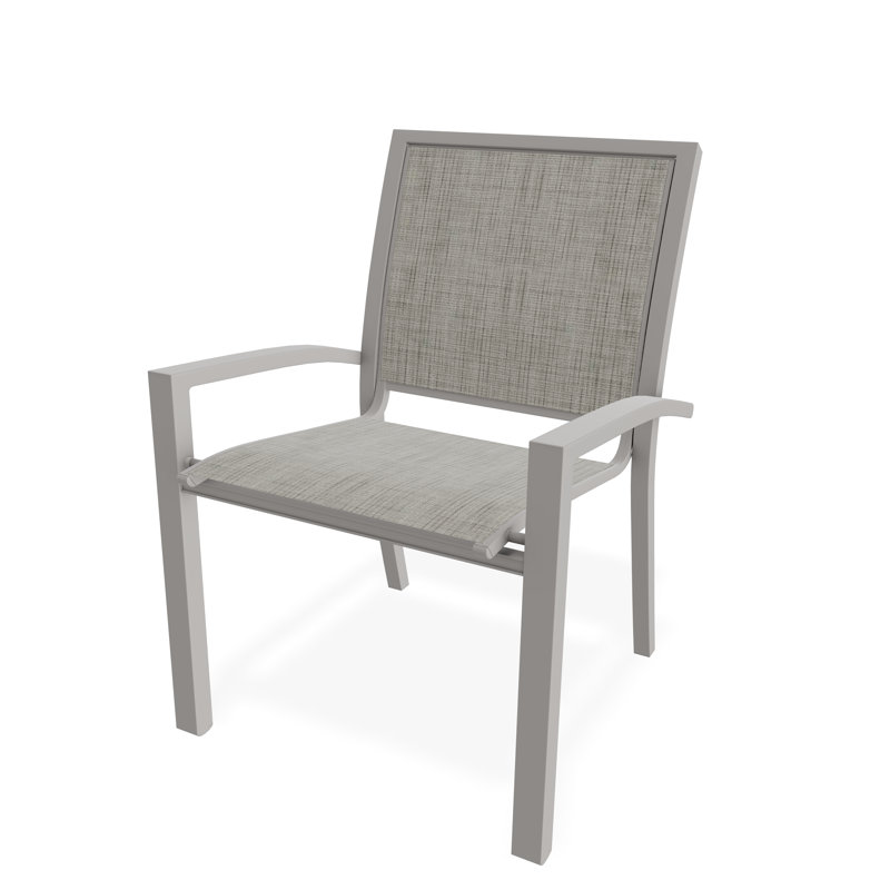 Kendall Outdoor Dining Chair, Smoke, Warm Gray