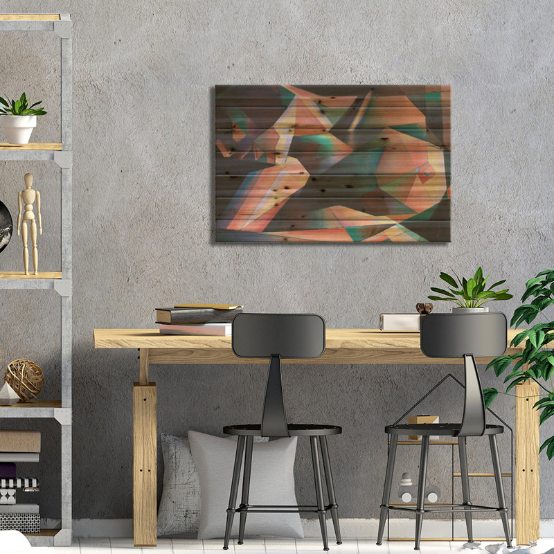 «Estefanita Ode To Tamara De Lempicka On Wood» par Corné Akkers, reproduction, H 18 po x l 26 po x P 1,5 po