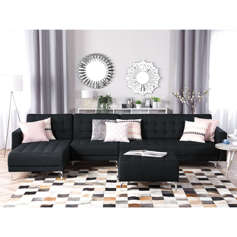 Finnegan 5 Seater Sofa Bed, Left Hand Facing, Graphite