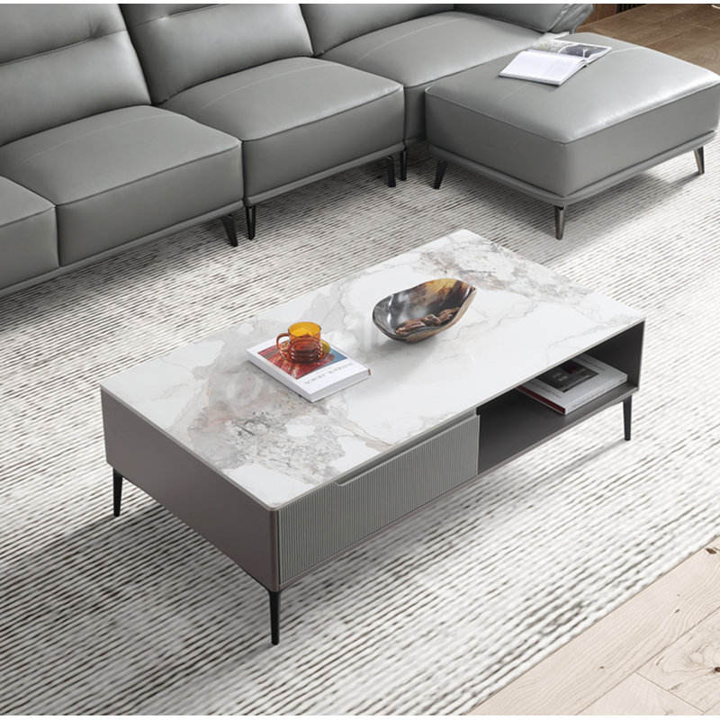 Bruce 47-IN Rectangle Coffee Table With Stone Top