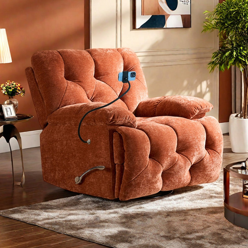 Fauteuil inclinable manuel Gerritt, Orange