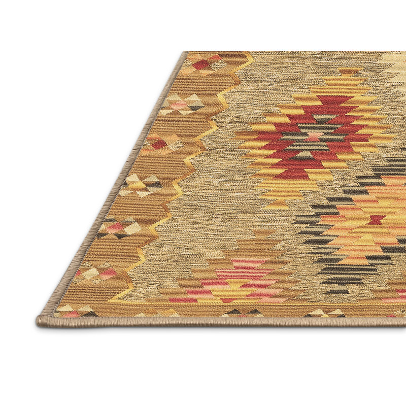 Washable Geometric Indoor Rug, Rectangle 5' x 8'
