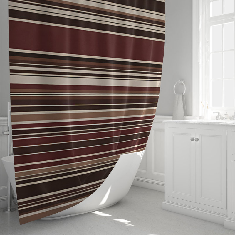 Haberlin Striped Shower Curtain, 93" H x 70" W