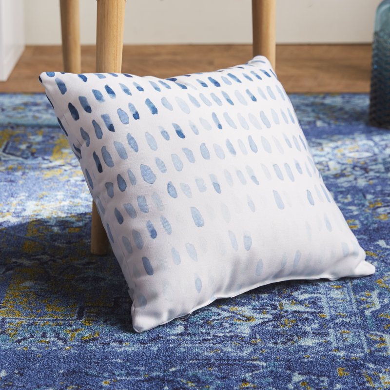 Watercolor Drop Throw Pillow, 18" H x 18" W x 8" D