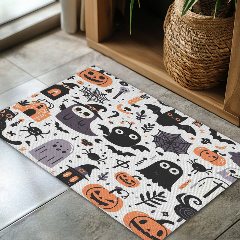 Tapis tressé Fright Night Fest, Rectangulaire 3 pi x 5 pi