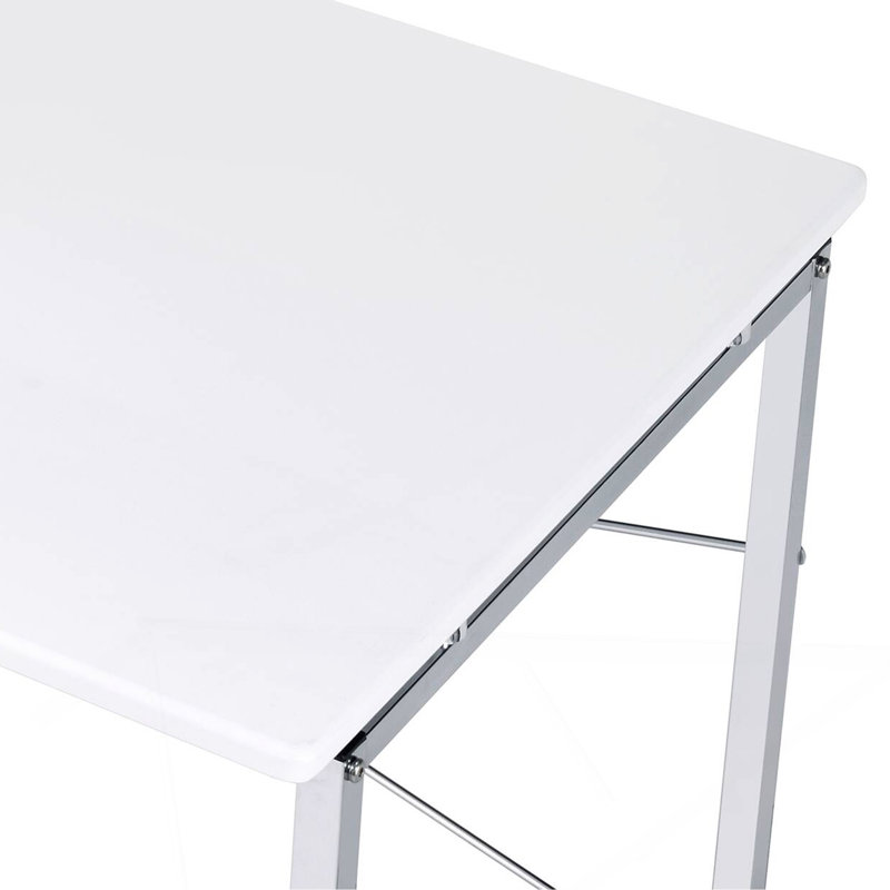 Chrome Writing Desk With Sled Base
