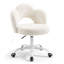 Tabouret de coiffeuse avec dossier en fourrure et pieds dorés-772444584
