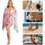 Serviette de plage surdimensionnée à motif floral aquarelle rose pâle, serviette de bain douce et absorbante pour la plage, la piscine, la salle de bain, les voyages, la salle de sport et le camping, 152 x 203 cm