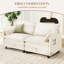 Modern Chenille Loveseat with Durable High-Density Foam and Two Throw Pillows-1050624654
