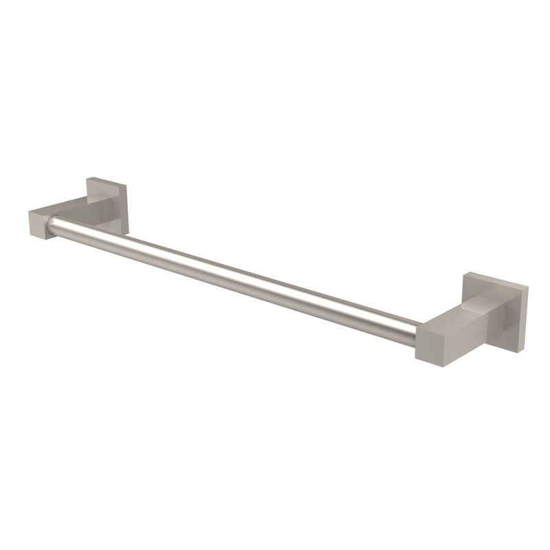 Barre à serviettes murale contemporaine Haranu, H 2 po x l 37,7 po x P 3,7 po, Nickel satiné