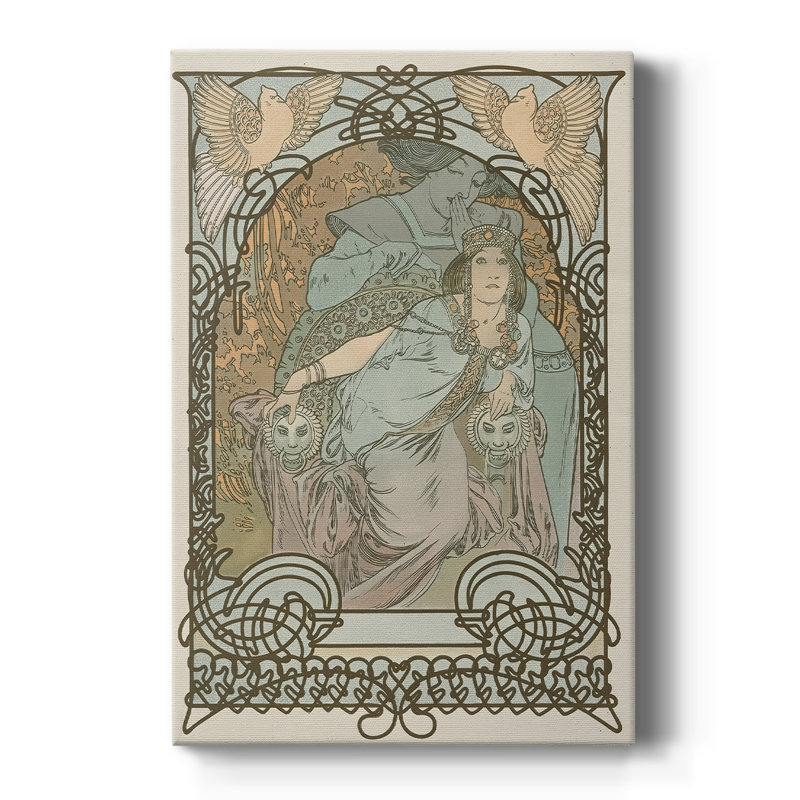 «Ilsée, Princesse de Tripoli» - Toile tendue avec châssis par Alphonse Mucha, 18 x 27