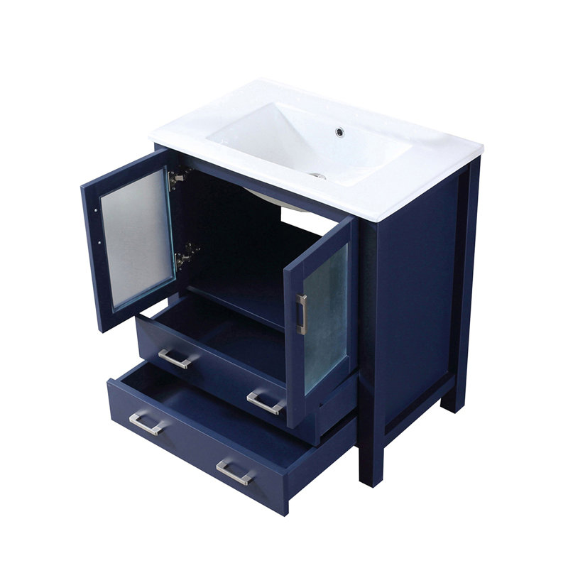 Meuble-lavabo avec comptoir en céramique blanche, Marine