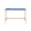 Bureau d'écriture bleu marine et doré avec ports USB, pour un bureau à domicile moderne et des espaces de travail efficaces-501717033-501717037