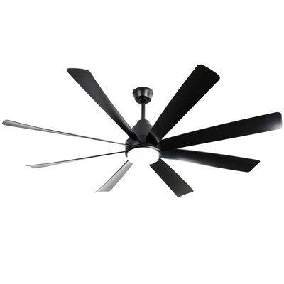 Ventilateurs de plafond de 72 pouces avec lumières et télécommande et 6 moteurs à courant continu pour le salon
