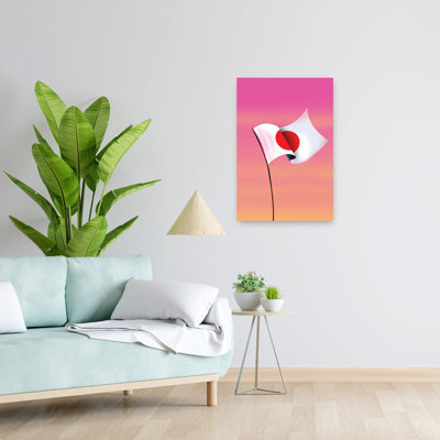 Contemporary Art Abstract Contemporary Minimalist Sunset Landscape Wall Art - Wrapped Canvas Print