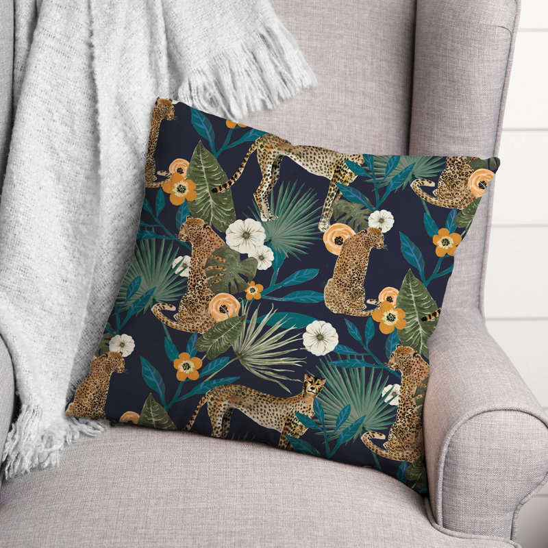  Coussin Floral, Bleu