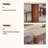 6 - Person Beige+Nut-brown Rectangular Solid Wood Sintered Stone Tabletop Dining Table Set
