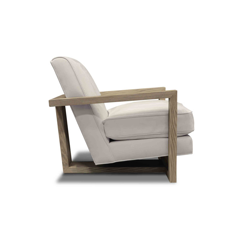 Monroe Leather Armchair, Nutmeg, Snowflake (Soft Touch)