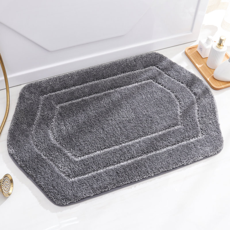 Tapis pour salle de bain Shilynn, Gris, L 24 po x L 36 po