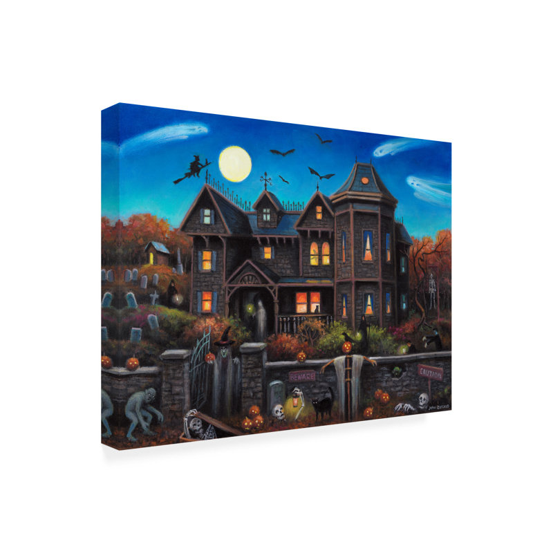 Bolog John Zaccheo Haunted Mansion Canvas Art, 14" H x 19" W