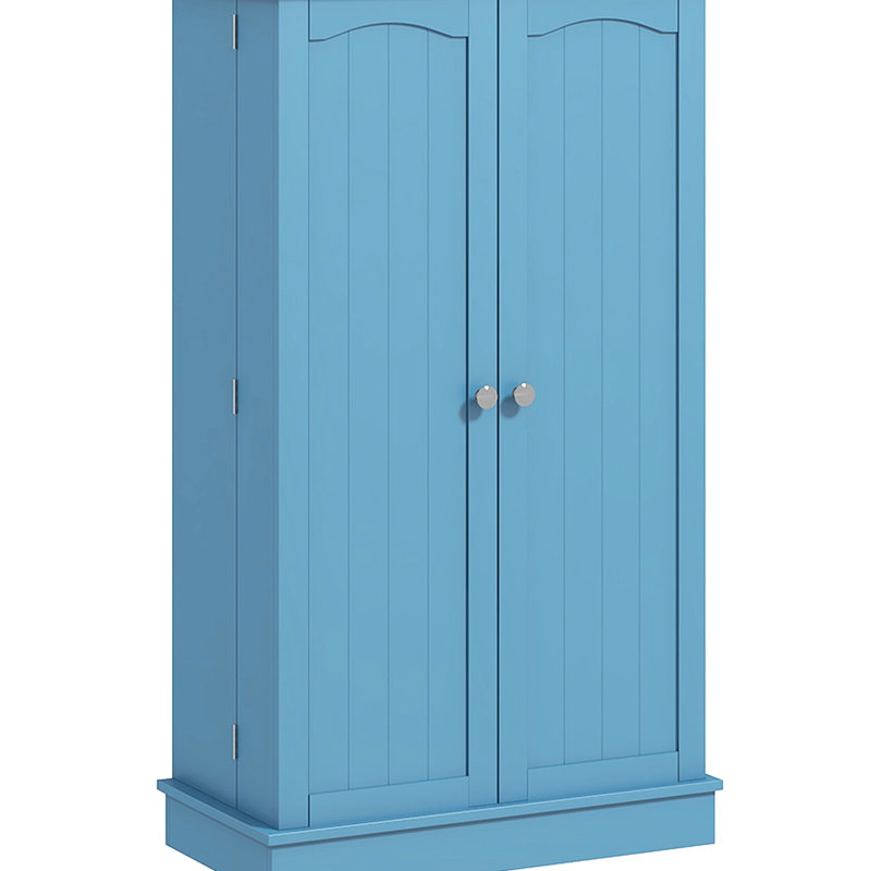 41" Kitchen Pantry Cabinet , Blue, 12 Door Shelves, 5 Shelving With Adjustable For Better Storage By Levels