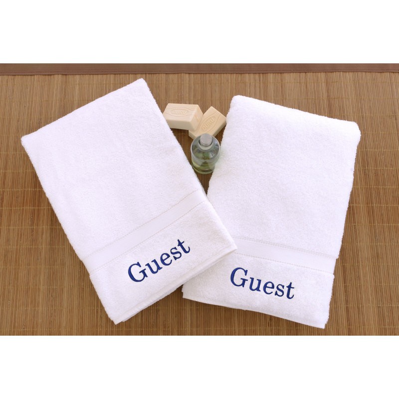 Ensemble de 2 serviettes en coton turc 2 pièces, Bleu