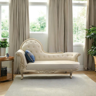 Chaise longue élégante en simili cuir