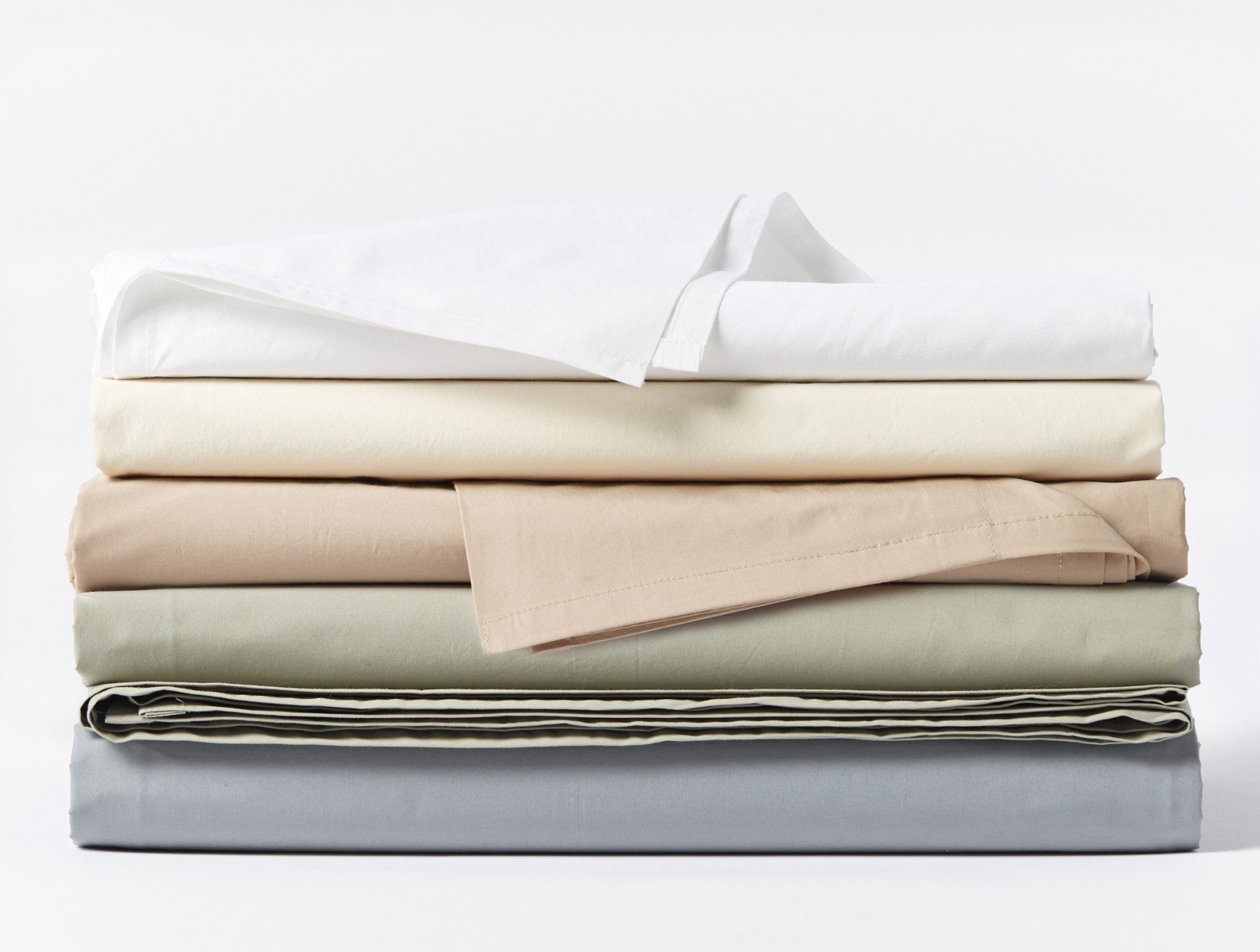 Refined Organic Percale Percale Flat Sheet, Twin Flat Sheet, Alpine White