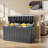 80-Gallon Lockable Resin Deck Box – Waterproof Outdoor Storage for Patio & Garden-124651538