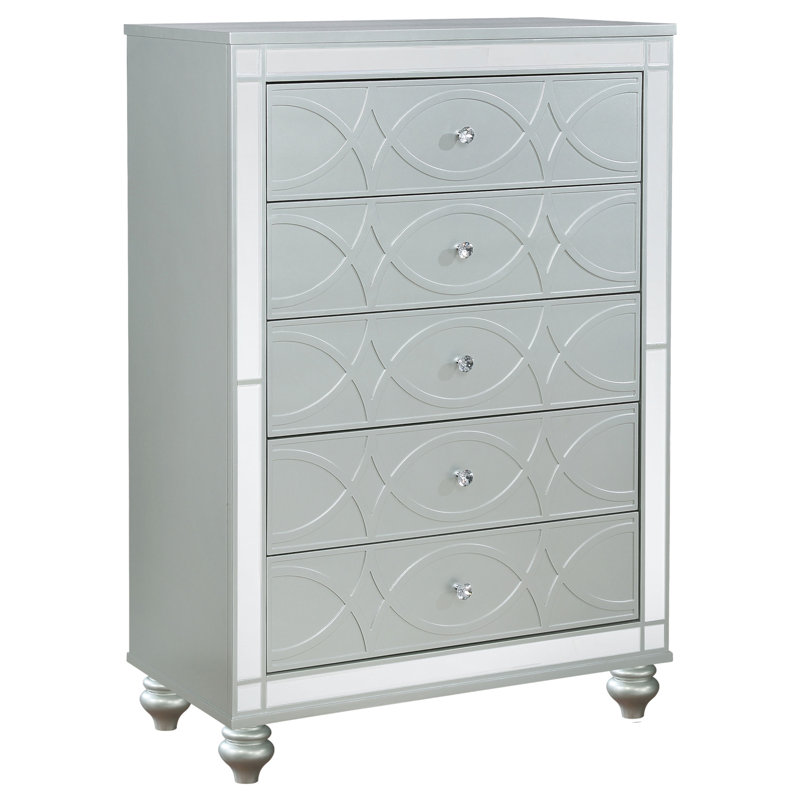 Commode de chambre à 5 tiroirs Arabesque