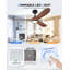 Ventilateur de plafond moderne à 3 pales de 60 po à intensité variable avec ensemble d'éclairage, 3 couleurs à DEL, moteur CC réversible à 6 vitesses, minuterie, intérieur / extérieur-92113806-92113802-92113801