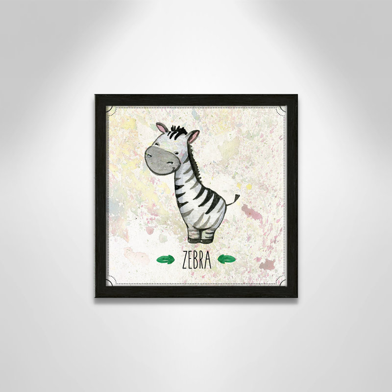 Jungle Day 4' Wall Decal, Black Woodgrain Box Framed, 12" H x 12" W x 1.18" D