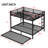 Queen over Queen Metal Bunk Bed with Twin Size Trundle-343380147