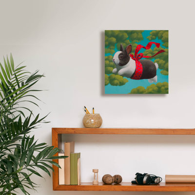  «Baby Bunny» par Heather Gauthier, art mural sur toile, 12 po x 12 po
