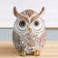 Statue de chouette brune scintillante