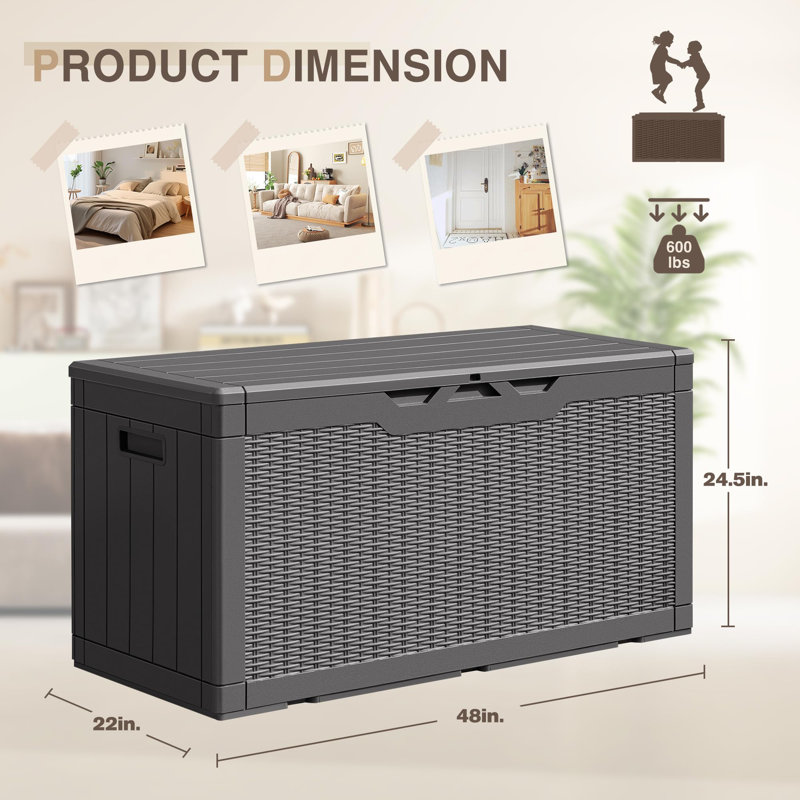 Coffre de rangement, Gris