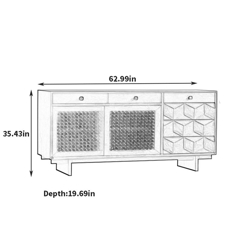 Felten, H 35,43 po x l 62,99 po x P 19,69 po