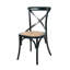 Chaise de salle à manger en bois massif cross back Leff