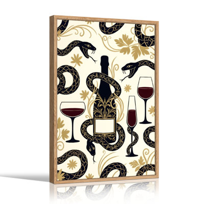 «Snake Wine», reproduction d'art sur toile, ensemble de 1