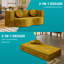 Canapé-lit pliant convertible de 78 po, plancher en tissu de velours moderne et causeuse futon avec coussin, convient aux petits appartements et aux chambres d'amis, aucun assemblage requis-1407707182