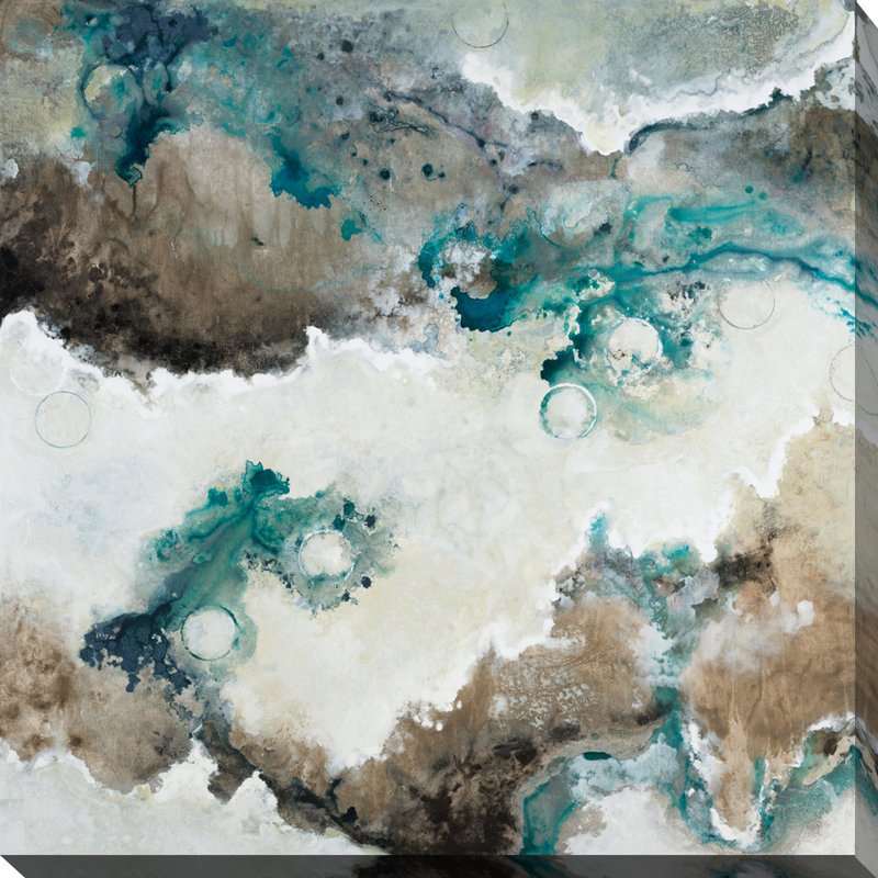 « next wave », reproduction de peinture à l’acrylique sur toile, H 24 po x l 24 po x P 1 po