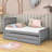 Twin Wooden Platform Bed with Twin Trundle and Drawers-1673797952