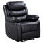 Fauteuil inclinable électrique noir avec accoudoirs coussinés-1619345904