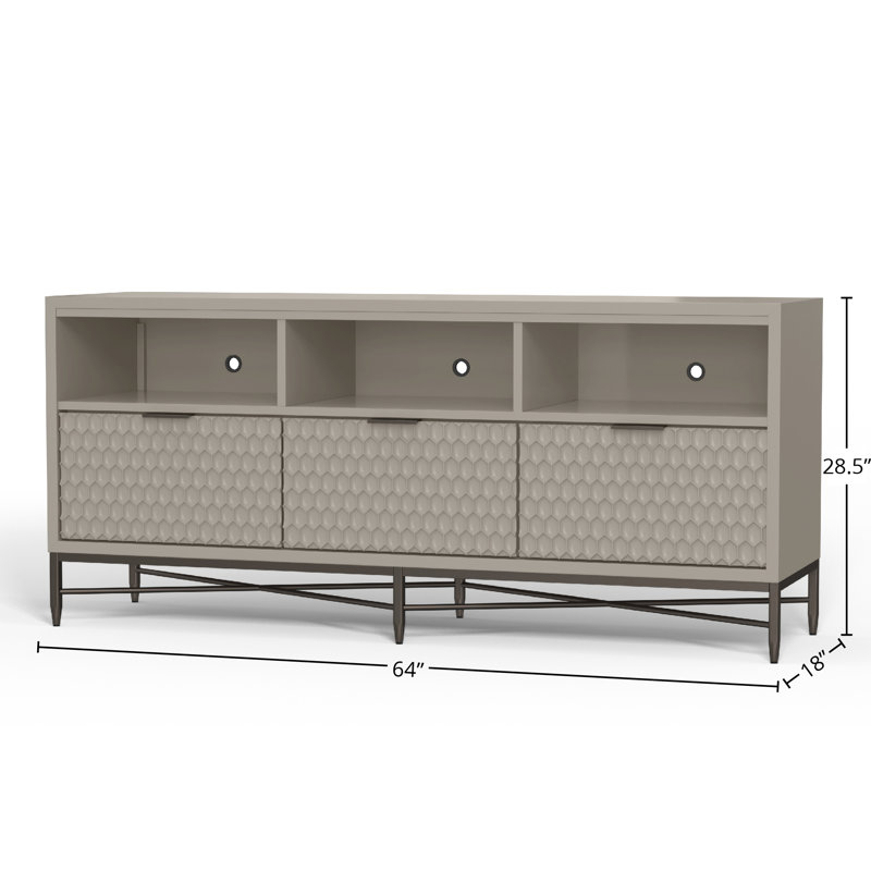 Capra Milo TV Console, Cement Gray