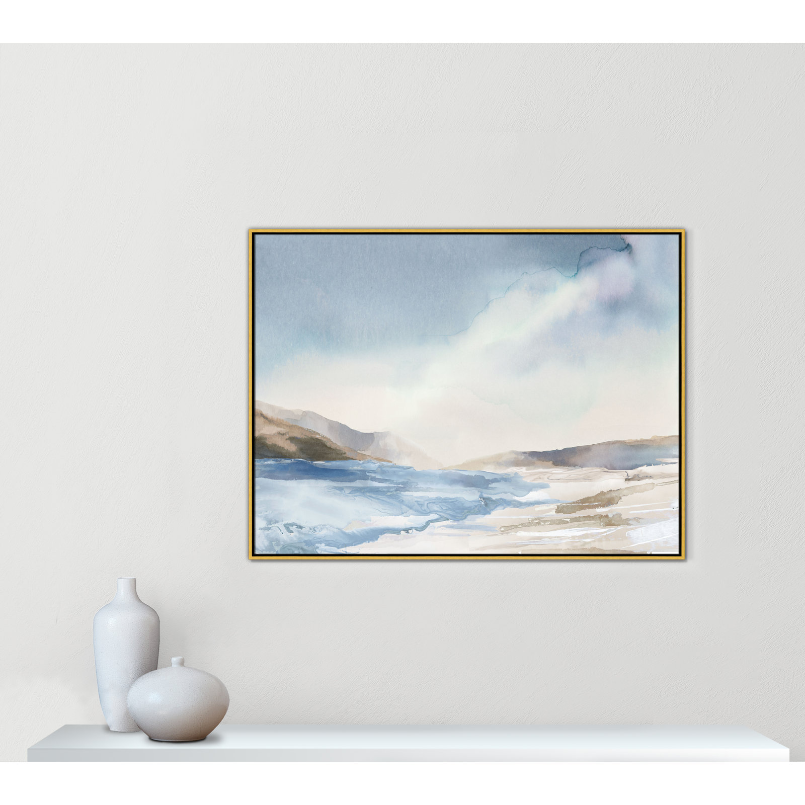 Mystic Shores Print by Mystic Shores, 37.5" H x 49.5" W, Gold