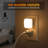 Small Square Opal Cover Plug-In Night Light With Light Sensor, 3000K Warm White, Non-Dimmable