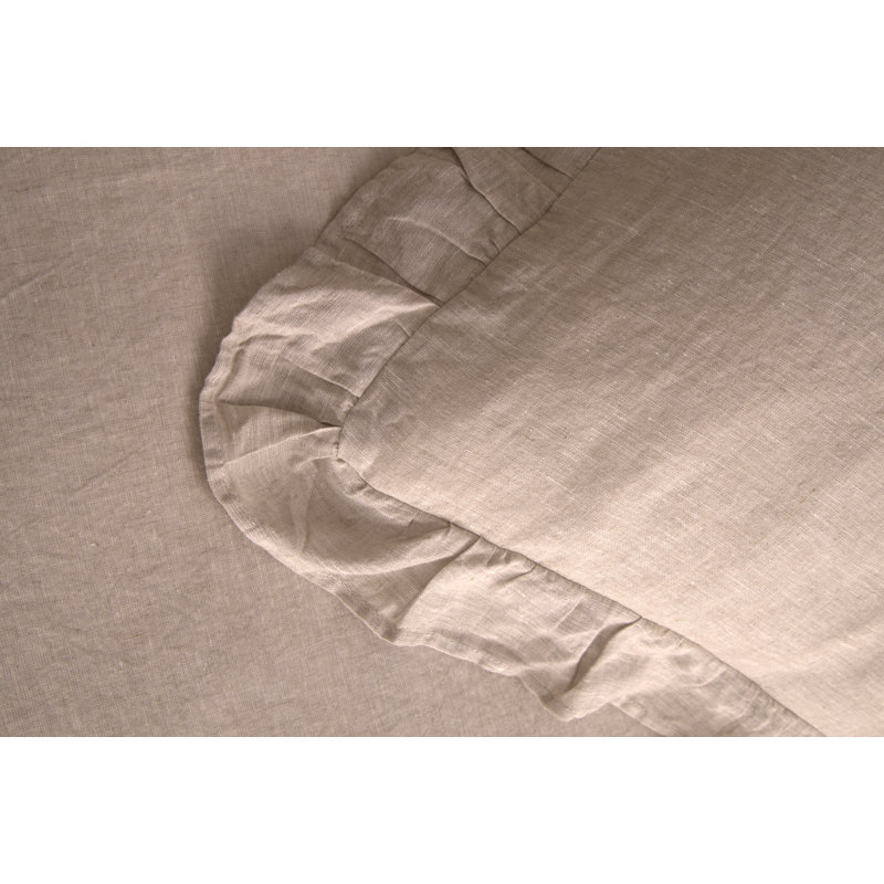 Charlie Linen Lumbar Pillow Cover & Insert, Flax
