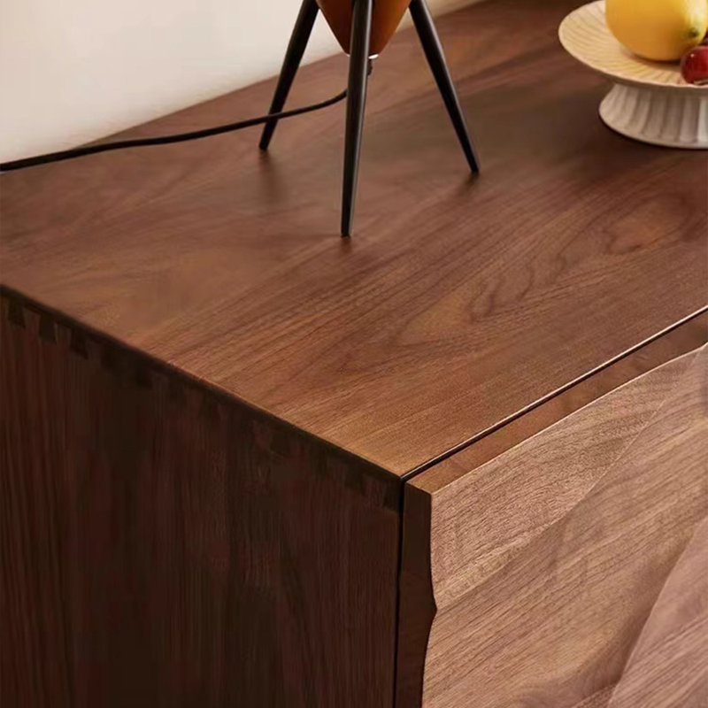Walnut Solid Wood Sideboard, 31.5" H x 47.24" W x 17.72" D